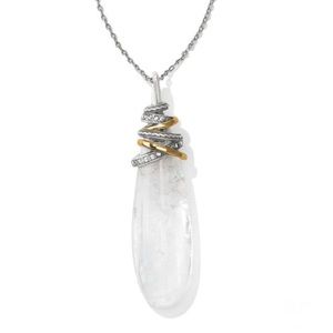 Neptune's Rings Pyramid Crystal Necklace